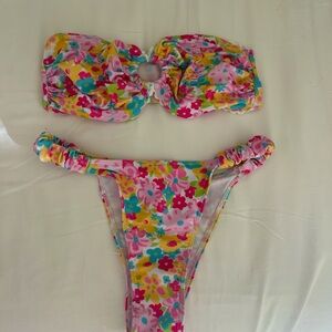 Floral bikini top